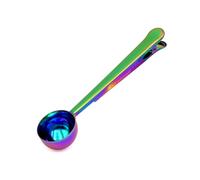 LICQIC Coffee Scoop with Bag Clip, for Sealing and Measuring Coffee, Stainless Steel, 1 Pcs Phantom Colour