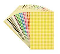 LICQIC Coloured Sticky Dots, 6 mm Self Adhesive Dots, Circular Stickers, 16 Colours, 6656 Polka Dot Stickers