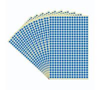 LICQIC Coloured Sticky Dots, 6 mm Self Adhesive Dots, Circular Stickers, 4160 Polka Dot Stickers, Blue