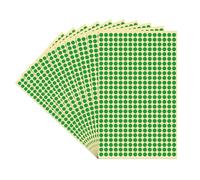 LICQIC Coloured Sticky Dots, 6 mm Self Adhesive Dots, Circular Stickers, 4160 Polka Dot Stickers, Green