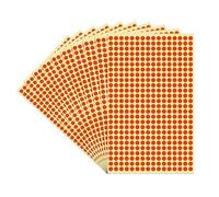 LICQIC Coloured Sticky Dots, 6 mm Self Adhesive Dots, Circular Stickers, 4160 Polka Dot Stickers, Red