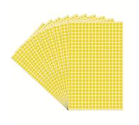 LICQIC Coloured Sticky Dots, 6 mm Self Adhesive Dots, Circular Stickers, 4160 Polka Dot Stickers, Yellow