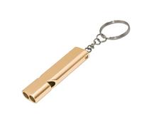 LICQIC Emergency Survival Whistle, Double Tubes Safety Whistles for Camping Survival, Boating, Hiking, Pet Training (Gold)