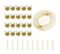 LICQIC Hair Bun Nets, Ballet Bun Net, Brown Bun Net, Invisible Hair Net for Girls 20Pcs Ballet Net and 10Pcs Pins Hair Bun Accessories