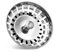 LICQIC Kitchen Sink Accessories, Stainless Steel Leak Proof Kitchen Sink Strainer Plug for Kitchen Sink Bowl, Diameter 80 mm (1 PCS)