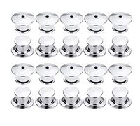 LICQIC Locking Pin Keepers Backs, Metal Pin Badge Backs for Jewelry Brooches Badge Name Tags Crafts DIY, 20 Pcs Silver