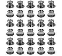 LICQIC Locking Pin Keepers Backs, Metal Pin Badge Backs for Jewelry Brooches Badge Name Tags Crafts DIY, 30 Pcs Gunmetal