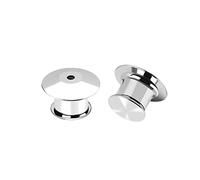 LICQIC Locking Pin Keepers Backs, Metal Pin Badge Backs for Jewelry Brooches Badge Name Tags Crafts DIY, 10 Pcs Silver