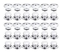 LICQIC Locking Pin Keepers Backs, Metal Pin Badge Backs for Jewelry Brooches Badge Name Tags Crafts DIY, 30 Pcs Silver