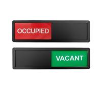 LICQIC Privacy Sign, OCCUPIED/VACANT - Sliding Door Sign for Home Office Restroom Conference, Black