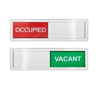 LICQIC Privacy Sign, OCCUPIED/VACANT - Sliding Door Sign for Home Office Restroom Conference, Silver