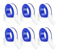 LICQIC Ptfe Tape, Plumber's Tape, Pft Duct Tape for Leaking Pipe Thread Screw Heads in Bathroom, Kitchen, Garden (6 Pcs)