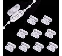 LICQIC Roller Blind Cord Connector Clips, Replacement Blind Pull Cord Connector, Ball Chain Connector fits 4.5 mm Roller, Roman and Vertical blinds, 10 Pcs Plastic