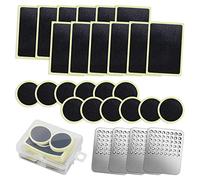 LICQIC Self Adhesive Bicycle Tyre Repair Kit, 12 Round + 12 Rectangular
