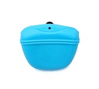 LICQIC Silicone Dog Food Bags, Magnetic Silicone Dog Food Bags for Taking Pets for Walking and Outdoor Training (1Pcs Sky Blue)