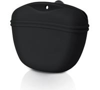 LICQIC Silicone Dog Food Bags, Magnetic Silicone Dog Food Bags for Taking Pets for Walking and Outdoor Training (1Pcs Black)