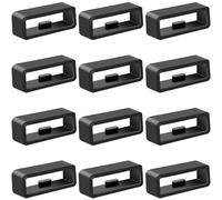 LICQIC Silicone Watch Strap Keeper, Smartwatch Band Retainer Loop, Replacement Fastener Rings, 12 Pcs 18 mm
