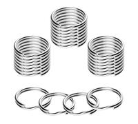 LICQIC Split Rings, 25 mm Metal Flat Split Key Ring, Key Ring Hoop for Jewelry Necklaces Bracelets Earrings Crafts Ornaments and DIY Arts (25 PCS)