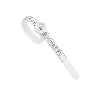 LICQIC US Ring Sizer Measure, Ring Measurement Tool US Sizes, Wedding Ring Sizer, with Magnifying Glass Adjustable Ring Measurement Tool For Men and Women For US Sizes1 to 17, White, 10 Pcs