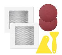 LICQIC Wall Repair Patch, Plasterboard Repair Patch, Self Adhesive Plaster Repair for Plaster Roof Drywall Crack (2 Pcs, 4 in by 4 in)