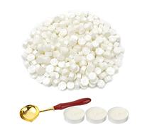 LICQIC Wax Stamp Kit, 300 Pcs Wax Seal Beads with 3 Tea Candles and 1 Melting Spoon, for Invitations, Cards, Envelopes, Wine Packages, Gift Wrapping