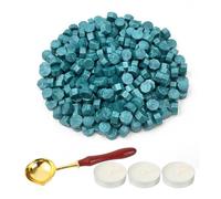 LICQIC Wax Stamp Kit, 300 Pcs Wax Seal Beads with 3 Tea Candles and 1 Melting Spoon, for Invitations, Cards, Envelopes, Wine Packages, Gift Wrapping