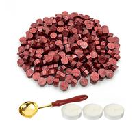 LICQIC Wax Stamp Kit, 300 Pcs Wax Seal Beads with 3 Tea Candles and 1 Melting Spoon, for Invitations, Cards, Envelopes, Wine Packages, Gift Wrapping