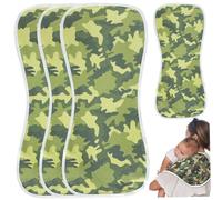 Licsaliwe 4Pcs Baby Burp Cloths, 22x10 Soft Absorbent Muslin Burp Cloths, Skin-Friendly Multifunctional Cotton Rags for Babies Newborn Infants Baby Boy