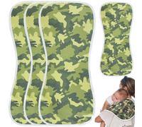 Licsaliwe Burp Cloths Baby Boy 4Pcs Baby Burp Cloths, 22x10 Soft Absorbent Muslin, Skin-Friendly Multifunctional Cotton Rags for Babies Newborn Infants