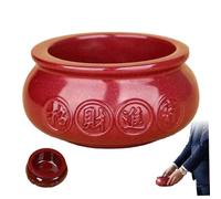 Licsaliwe Cinnabar Money Bowl 3.5 Inch, Feng Shui Wealth Treasure Basin for Home Office Decor and Display