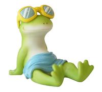 Licsaliwe Cute Frog Phone Holder, Resin Cartoon Stand for Desk, Office & Bedside, Decorative Birthday