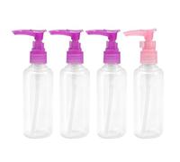 Licsaliwe Empty Pump Bottle Refillable Travel Toiletry Liquid Containers Pump Dispenser Bottles for Shampoo Lotions 100ml 4PCS, pump bottles