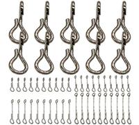 Licsaliwe Fly Tying Kit, 50PCS Stainless Steel Shanks 0.39-1.18" for Creating Jointed Articulated Patterns