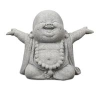 Licsaliwe Funny Laughing Buddha Statue, Small Stone Buddha Statue for Home Decor Garden Aquarium/ 4.1x2.2x3.2