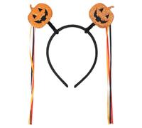 Licsaliwe Halloween Headband, Felt Pumpkin Headband With Colorful Strips And Tassels, Flexible Halloween Costumes For Party Cosplay Decoration, Yellow