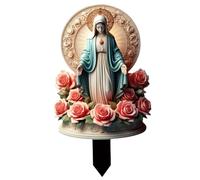 Licsaliwe Mary Catholic Mother Statue,Virgen De Guadalupe Figurine,The Blessed Acrylic Virgin Mary Sculpture for Home Garden Decor