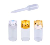 Licsaliwe Mini Seasoning Bottle Cartoon Condiment Squeeze Sauce Plastic Container with Dropper, condiment bottles