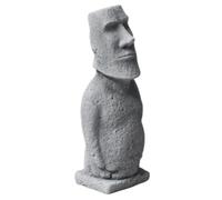 Licsaliwe Moai Statue, Sandstone Textured Easter Island Head Statue Ancient Mystique Easter Decor for Indoor and Outdoor, L
