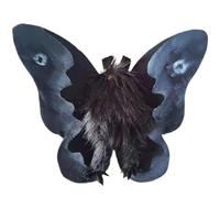 Licsaliwe Mothman Plush Doll, Creepy Goth Stuffed Animal with Red Eyes for Halloween, Haunted House Decor, 10 Inch