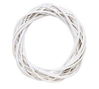 Licsaliwe Natural Wicker Wreath Ring 20cm, Rattan Vine Floral Hoop for Christmas Craft Decor