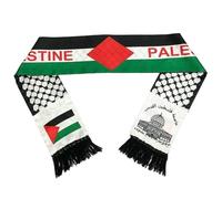 Licsaliwe Palestine Scarf 53 Inch Long Polyester Palestinian Keffiyeh with Tassel Soft Ethnic Printed Arabian Satin Scarf for Men Women Wedding Holiday