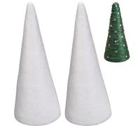 Licsaliwe Polystyrene Cone Foam 2PCS, Crafting Cones for Christmas Tree Gnomes Making DIY Art Projects