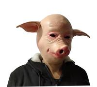 Licsaliwe Realistic Latex Pig Mask, Scary Adult Costume Prop for Halloween Carnival Cosplay Masquerade