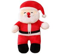 Licsaliwe Santa Plush Pillow 14 Inch, Cotton Stuffed Cartoon Christmas Pillow with Smile Face Soft Cuddly Plush for Gifts