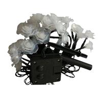 Licsaliwe Solar Flower String Lights, 20FT Rose Fairy Lights, 30 LED Waterproof Decorative for Garden, Patio