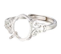 Licsaliwe Sterling Silver Ring Blanks Bezel Free Kit, Nickel & Lead-Free 925 Silver Jewelry Making Supplies for Gemstones, Beads, and Flash Cards