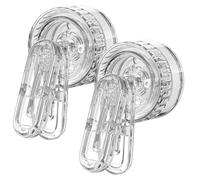 Licsaliwe Suction Cup Clips - 2-Pack Strong Hold Clear Hooks for Glass Tile Mirrors, No Drill Mount