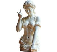 Licsaliwe The Middle Finger Statue, 3 Inch Bold Art Resin Venus Statue, Greek Goddess Gesture Sculpture for Trendy Spaces Homes, Funny Unique Decorative Ornaments