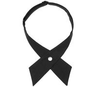 Licsaliwe Ties for Women, Adjustable Criss-Cross Bow Tie School Uniform Black Pre Cross Neckwear for Girls Jobs Bowtie