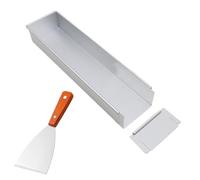 Licsaliwe Tiramisu Pan 16x4 Inch Anodized Aluminium Alloy Rectangle Cake Pan with Moveable & Detachable Edge Smooth Non-Stick Cake with Shovel for Dispensing, Selling Rectangle